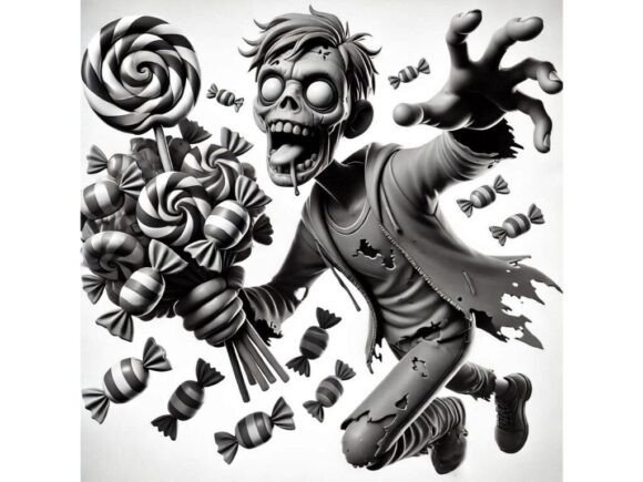 3D Friendly Zombie with a Torn Outfit