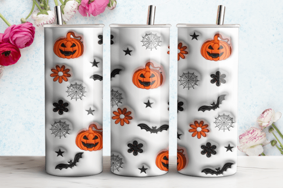 3D Puffy Pumpkin Halloween Tumbler: A Spooky and Stylish Addition to Your Seasonal Collection