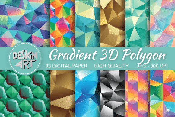 Add a Futuristic Dimension to Your Designs with Gradient 3D Polygon Patterns