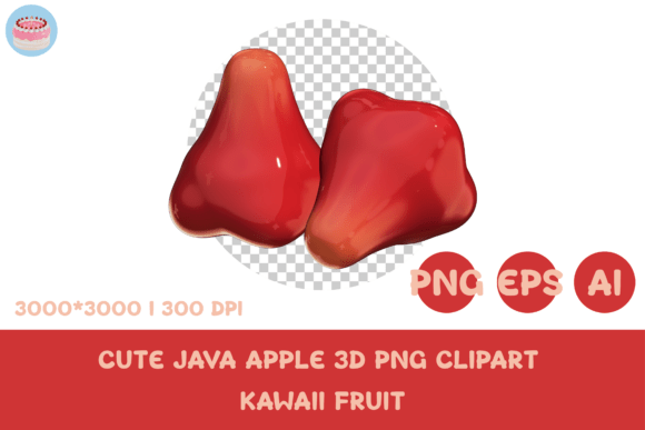 Add a Touch of Whimsy with Cute Java Apple 3D PNG Clipart