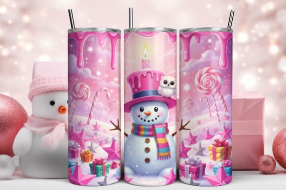 Decorate Your Tumblers with 3D Snowman Wraps