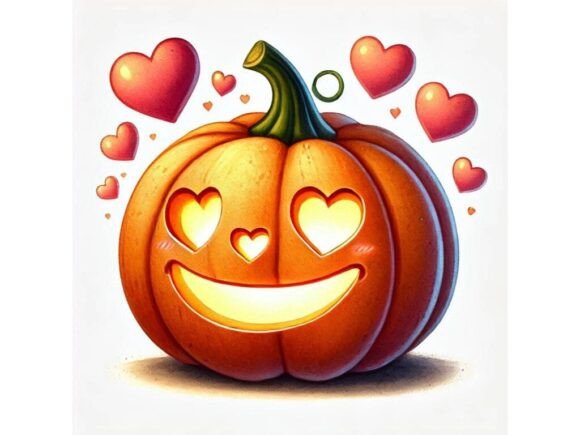 Discover the Charm of a 3D Smiling Pumpkin with Carved Cute