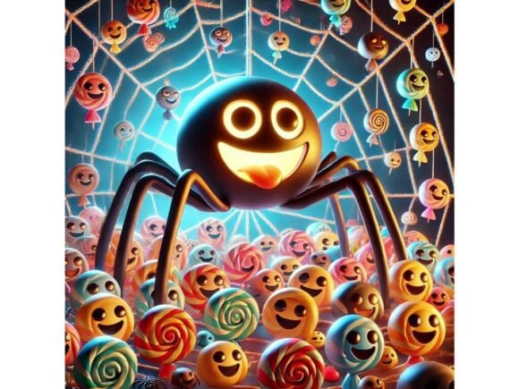 Discover the Versatile 3D Happy Spider with Glowing Eyes, S