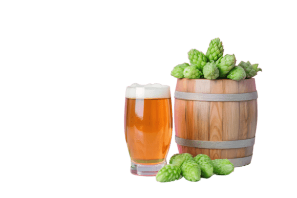 Enhance Your Designs with 3D Craft Beer Theme Showing Barrels PNG