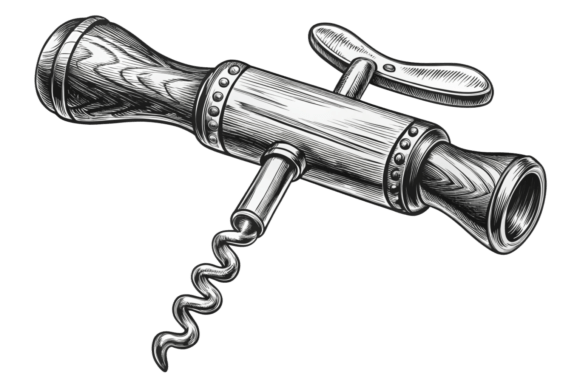 Enhance Your Designs with Watercolor 3D Corkscrew for Wine Bottle