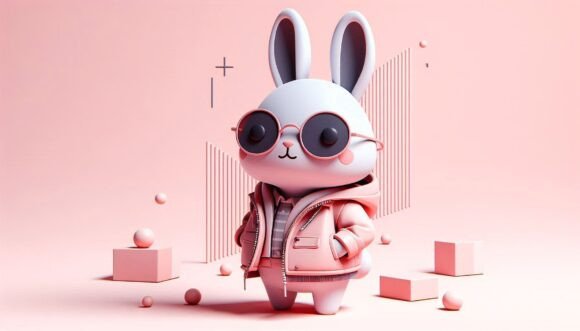 Explore the Creative Potential of 🐰 Stylish Rabbit in Pink Jacket, 3D Car