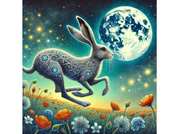 Explore the Magic of 3D Hare with Moonlit Patterns
