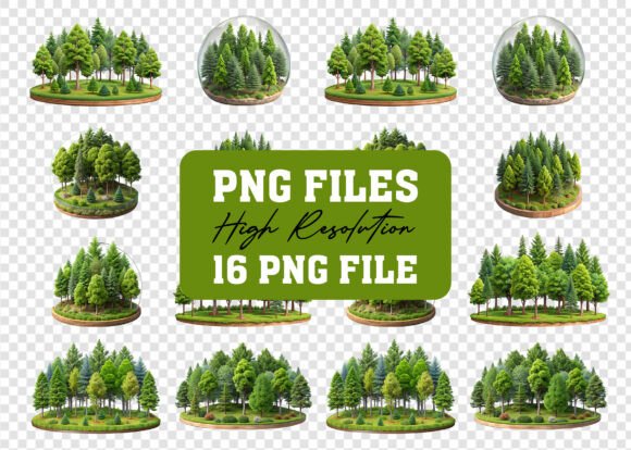 Explore the PNG 3D Green Forest Mega Bundle