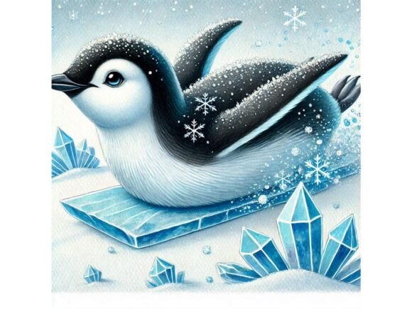 Explore the Versatility of a 3D Penguin with Ice Crystal Designs
