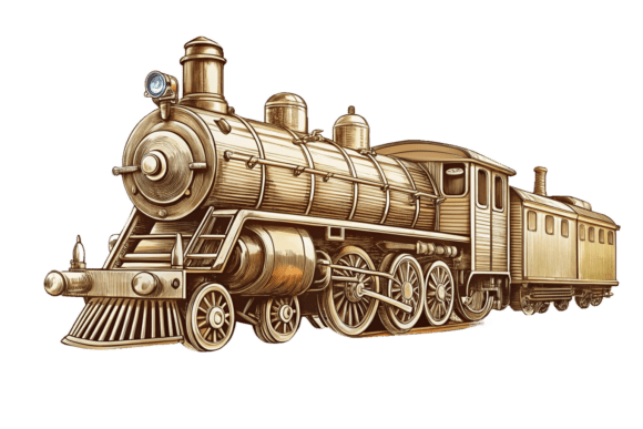 Explore the Versatility of Free 3D Old Train on Railway T-shirt Designs