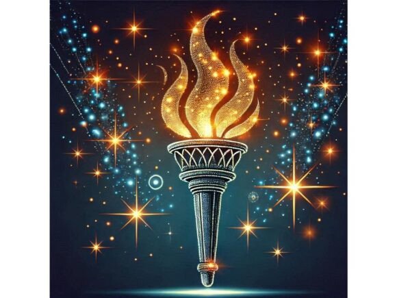 Exploring the Versatility of a 3D Flaming Torch with Glittering Flame