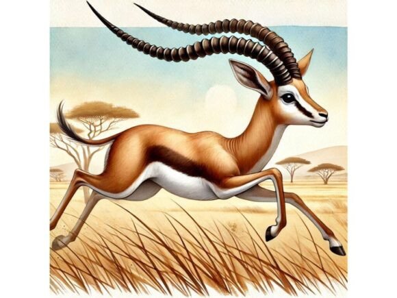 Exploring the Versatility of a 3D Gazelle Fawn with Elegant Spiral Horns