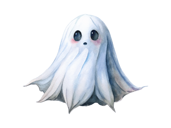 Hand Drawn Ghost Outline 3D PNG: A Versatile Design Asset for Your Creative Projects