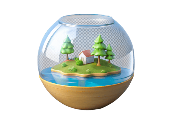 High-Quality 3D Cartoon House Icon PNG