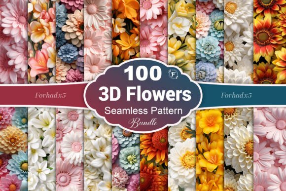 Transform Your Designs with 3D Flower Patterns