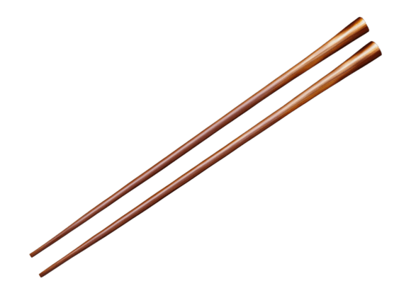 Unlock Your Creativity with 3D Cartoon Pair of Wooden Chopsticks PNG
