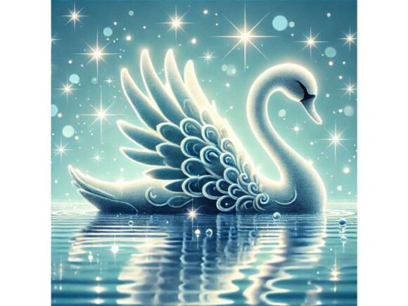 Unlocking Creativity: The Versatility of a 3D Swan Gliding on a Pond with Glitter