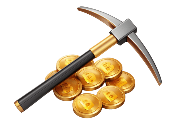 Unlocking Creativity with 3D Mining Pickaxe and Golden Bitcoins PNG Files