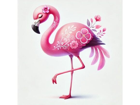 Unlocking Creativity with A 3D Flamingo Chick with Pink Floral Design