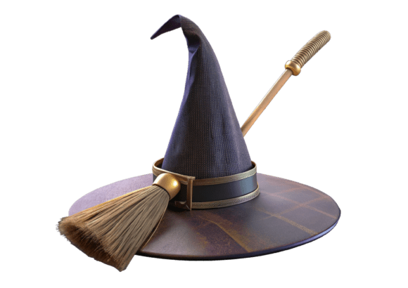 Unlocking Creativity with Witch Hat 3D Rendering PNG